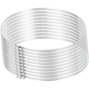 Uxcell 12 Inch 430 Stainless Steel Duct Clamps, 10 Pcs Adjustable Hose Clamps Uxcell 12 Inch 430 Stainless Steel Duct Clamps, 10 Pcs Adjustable Hose Clamps