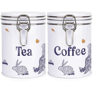 Purely Home Woodland Rabbits Drinks Canisters Set - Tea & Coffee Storage Tins Purely Home Woodland Rabbits Drinks Canisters Set - Tea & Coffee Storage Tins