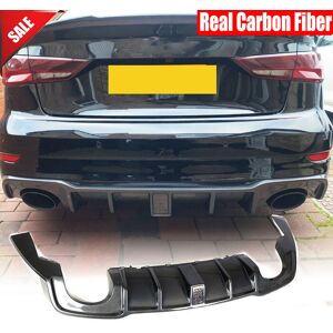Speed_turning For Audi 8v Rs3 S3 Sedan 2017-2020 Real Carbon Rear Bumper Diffuser Lip W/led Speed_turning For Audi 8v Rs3 S3 Sedan 2017-2020 Real Carbon Rear Bumper Diffuser Lip W/led