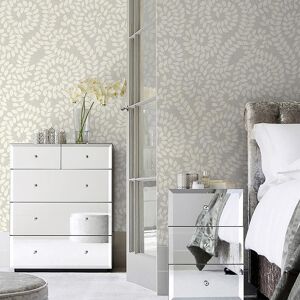 Valentino Leaf Wallpaper Grey Belgravia 1927 - Wallpaper Valentino Leaf Wallpaper Grey Belgravia 1927 - Wallpaper