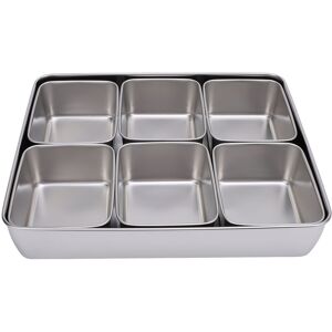 Divided Serving Tray Divided Condiments Container Large Capacity With 6 Spoons Divided Serving Tray Divided Condiments Container Large Capacity With 6 Spoons