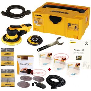 Random Orbital Sander Electric Mirka Deros 5650cv Set +150 Abranet Discs, Case Random Orbital Sander Electric Mirka Deros 5650cv Set +150 Abranet Discs, Case