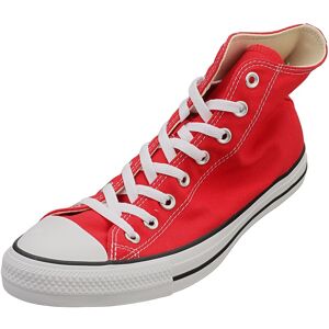 Converse All Star Hi Unisex Fashion Trainers In Red White - 10 Uk Converse All Star Hi Unisex Fashion Trainers In Red White - 10 Uk