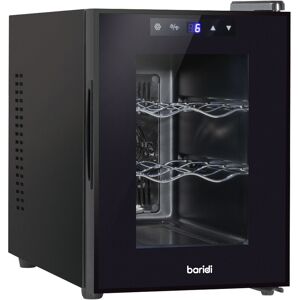 Loops 6 Bottle Worktop Wine Cooler Fridge - Thermoelectric & Led Backlit Black Loops 6 Bottle Worktop Wine Cooler Fridge - Thermoelectric & Led Backlit Black