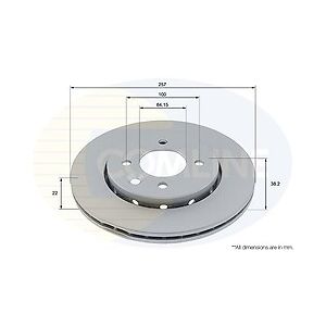 Comline Coated Brake Disc Front Axle To Fit Mg Mg 3 11-> Comline Coated Brake Disc Front Axle To Fit Mg Mg 3 11->