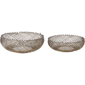 Beliani Set Of 2 Decorative Bowls Gold Baliung Beliani Set Of 2 Decorative Bowls Gold Baliung