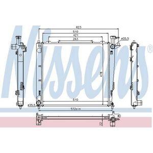 Nissens Radiator For Kia Sorento Crdi D4hb 2.2 January 2010 To December 2015 Nissens Radiator For Kia Sorento Crdi D4hb 2.2 January 2010 To December 2015