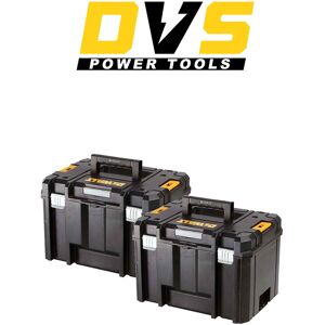 Dewalt Dwst1-71195 X 2 Tstak 23l Deep Toolbox - Black Pack Of 2 Dewalt Dwst1-71195 X 2 Tstak 23l Deep Toolbox - Black Pack Of 2