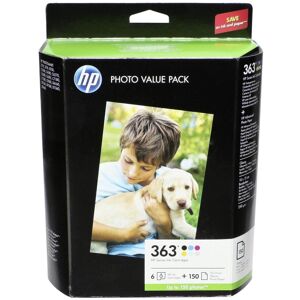 HP 363 Q7966ee Value Pack 6 Inks+150 Sheets Glossy Paper C5180 C7180 D7360 Exprd HP 363 Q7966ee Value Pack 6 Inks+150 Sheets Glossy Paper C5180 C7180 D7360 Exprd