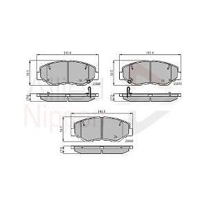 Comline Brake Pad Front Axle To Fit Honda Accord 02->08, Civic 16->22, Cr-V 01->07, Elem Comline Brake Pad Front Axle To Fit Honda Accord 02->08, Civic 16->22, Cr-V 01->07, Elem