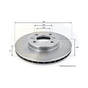 Comline Coated Brake Disc Front Axle To Fit Hyundai Accent 10->, Kia Rio 11-> Comline Coated Brake Disc Front Axle To Fit Hyundai Accent 10->, Kia Rio 11->