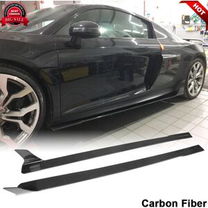 Carmotoring For Audi R8 V8 V10 2008-2015 Carbon Fiber Side Skirts Extension Lip Spoiler Kit Carmotoring For Audi R8 V8 V10 2008-2015 Carbon Fiber Side Skirts Extension Lip Spoiler Kit