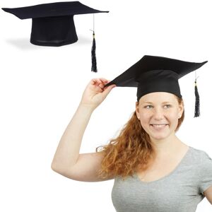 Relaxdays 10x Graduation Hat Master'S Cap 60 Cm Doctoral Cap Graduate Hat Set Relaxdays 10x Graduation Hat Master'S Cap 60 Cm Doctoral Cap Graduate Hat Set