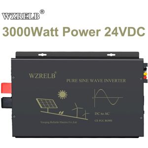 Wzrelb 3000w Power Inverter Pure Sine Wave 24v Home Solar System Car Van Boat Off Grid Wzrelb 3000w Power Inverter Pure Sine Wave 24v Home Solar System Car Van Boat Off Grid
