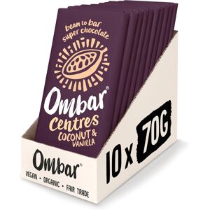 Mood Foods Ltd Vegan Chocolate - Ombar Centres Coconut & Vanilla (70g X 10 Bars) Organic Fair Mood Foods Ltd Vegan Chocolate - Ombar Centres Coconut & Vanilla (70g X 10 Bars) Organic Fair