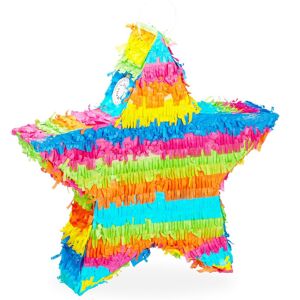 Relaxdays Star Pinata Kids Party Decoration Fillable 0.1 Kg Colourful Party Piñata Relaxdays Star Pinata Kids Party Decoration Fillable 0.1 Kg Colourful Party Piñata
