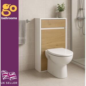 The Bath People Oak Wc Unit Toilet Unit Concealed Cistern & Chrome Flush Button For Btw Toilet The Bath People Oak Wc Unit Toilet Unit Concealed Cistern & Chrome Flush Button For Btw Toilet
