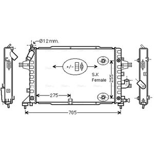 Ava Cooling Ava Coolant Radiator Ola2467 For Opel Astra (2004) 1.9 Cdti Ava Cooling Ava Coolant Radiator Ola2467 For Opel Astra (2004) 1.9 Cdti