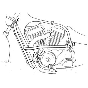 H&b Suzuki Vs 600 Engine Protection Bar Chrome By Hepco And Becker H&b Suzuki Vs 600 Engine Protection Bar Chrome By Hepco And Becker