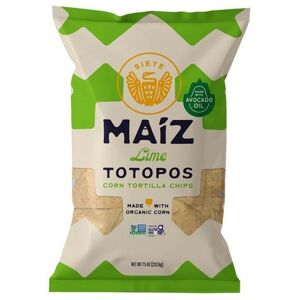 Siete Maiz Lime Totopos Corn Tortilla Chips 7.5 Oz (Case Of 6 Siete Maiz Lime Totopos Corn Tortilla Chips 7.5 Oz (Case Of 6