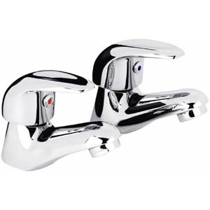 Ultra Chrome Bathroom Basin Sink Taps Hot & Cold Tap Pair Modern Ultra Chrome Bathroom Basin Sink Taps Hot & Cold Tap Pair Modern