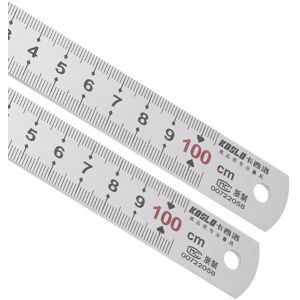 2pcs Stainless Steel Ruler 1m/40" X 0.8" Double Reading Straight Edge Metal 2pcs Stainless Steel Ruler 1m/40" X 0.8" Double Reading Straight Edge Metal