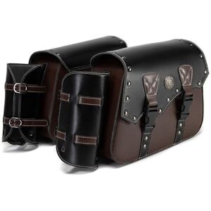 Eurowagens Universal Pu Leather Motorcycle Saddlebags Spacious Designs Bag For Bike Eurowagens Universal Pu Leather Motorcycle Saddlebags Spacious Designs Bag For Bike