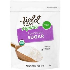 Organic Sugar Powdered 16 Oz (Case Of 12) By Field Day Organic Sugar Powdered 16 Oz (Case Of 12) By Field Day