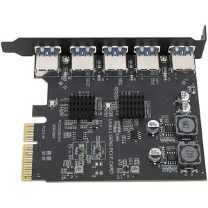 Usb 3.2 Gen 2 Expansion Card 5 Ports 10gbps Type A Pcie 4x Adapter Card For Set Usb 3.2 Gen 2 Expansion Card 5 Ports 10gbps Type A Pcie 4x Adapter Card For Set