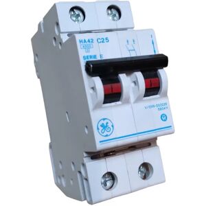 Ge Power 590411 Ha42 N C25 Circuit Breaker Magnetic Thermal 2p 25a 4.5ka Ge Power 590411 Ha42 N C25 Circuit Breaker Magnetic Thermal 2p 25a 4.5ka