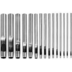Sodial 3x(15pc Hollow Punch Leather Hole Punch Cutter 0.5mm-10mm Round Punch Tool1718 Sodial 3x(15pc Hollow Punch Leather Hole Punch Cutter 0.5mm-10mm Round Punch Tool1718