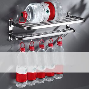 Double Towel Rack Foldable Adhesive 304 Stainless Steel Wall Towel Shelf With Double Towel Rack Foldable Adhesive 304 Stainless Steel Wall Towel Shelf With