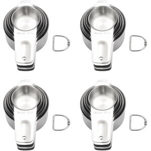 Sodial Measuring Cups With 1/8 Cup Coffee Scoop,Stainless Steel Metal Measuring1685 Sodial Measuring Cups With 1/8 Cup Coffee Scoop,Stainless Steel Metal Measuring1685