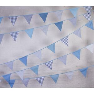 The Cotton Bunting Company 100% Cotton - Shades Of Blue - 10m/33 Double Sided Flags - Cotton Bunting Co The Cotton Bunting Company 100% Cotton - Shades Of Blue - 10m/33 Double Sided Flags - Cotton Bunting Co
