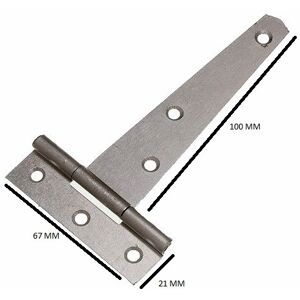 Onestopdiy Gate Shed Door Tee T Hinge 4 Inch 100mm Bzp Steel + Screws Qty. 20 Pairs Onestopdiy Gate Shed Door Tee T Hinge 4 Inch 100mm Bzp Steel + Screws Qty. 20 Pairs