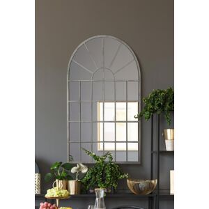 The Dorset Large Grey Framed Metal Arched Window Mirror - 31" X 20" 79 X 51cm The Dorset Large Grey Framed Metal Arched Window Mirror - 31" X 20" 79 X 51cm