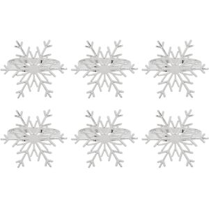 Sodial 5x(6 Pieces Snowflake Napkin Rings Christmas Snowflake Napkin Holder Rings3339 Sodial 5x(6 Pieces Snowflake Napkin Rings Christmas Snowflake Napkin Holder Rings3339