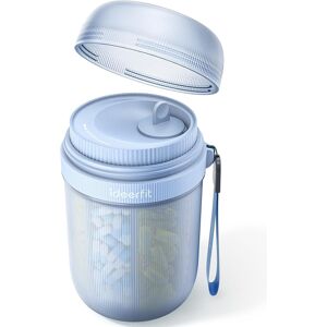 Ideerfit Weekly Pill Organizer With 7 Large Compartments – Blue Travel Pill Box With B Ideerfit Weekly Pill Organizer With 7 Large Compartments – Blue Travel Pill Box With B