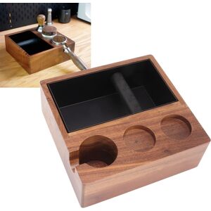 Coffee Knock Box Tamping Station Walnut Wood 3 Hole Storage Coffee Tamper H Ou Coffee Knock Box Tamping Station Walnut Wood 3 Hole Storage Coffee Tamper H Ou