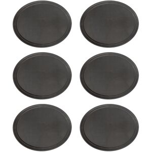 Argon Tableware 6x Black 73.5cm X 60cm Oval Non-Slip Serving Trays Plastic Food Tea Dinner Trays Argon Tableware 6x Black 73.5cm X 60cm Oval Non-Slip Serving Trays Plastic Food Tea Dinner Trays