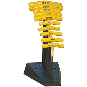 Bondhus Usa 8 Pce Imperial T-Handle Ball End Long Hex Key Set,Stand,Wallet,13190 Bondhus Usa 8 Pce Imperial T-Handle Ball End Long Hex Key Set,Stand,Wallet,13190