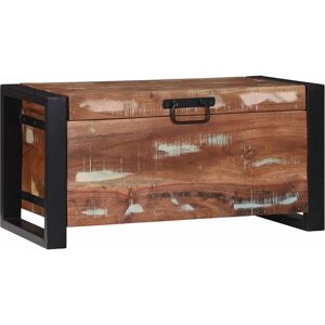 Vidaxl Storage Chest Solid Mango Wood Brown 60 X 30 X 30 Cm Industrial Handmade Vidaxl Storage Chest Solid Mango Wood Brown 60 X 30 X 30 Cm Industrial Handmade
