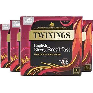 Twinings English Strong Breakfast Tea, 320 Tea Bags (Multipack Of 4 X 80 Bags) Twinings English Strong Breakfast Tea, 320 Tea Bags (Multipack Of 4 X 80 Bags)