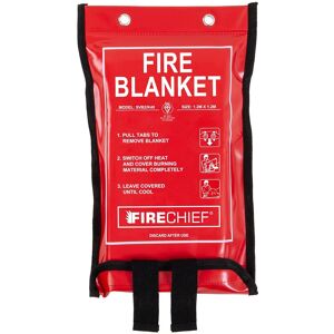 Firechief Premium Kitemarked Fire Blanket 1.2m X 1.2m, Soft Case, Red - Medium E Firechief Premium Kitemarked Fire Blanket 1.2m X 1.2m, Soft Case, Red - Medium E