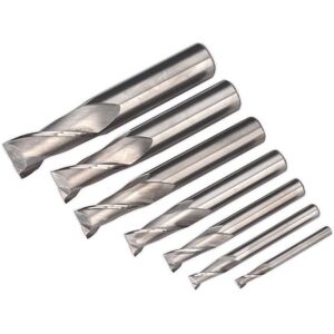 Sealey Hss End Mill Set 2 Flute 4-16mm Sm2502emset Sealey Hss End Mill Set 2 Flute 4-16mm Sm2502emset