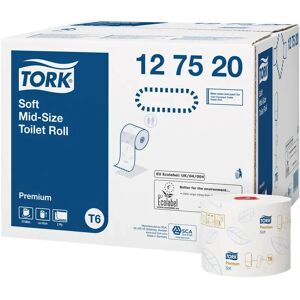Tork T6 Soft Mid-Size Toilet Roll 2-Ply 90m (Pack Of 27) 127520 Tork T6 Soft Mid-Size Toilet Roll 2-Ply 90m (Pack Of 27) 127520