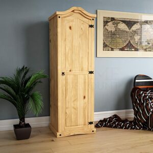 Corona 1 Door Wardrobe Mexican Solid Pine Wood Clothes Storage Bedroom Furniture Corona 1 Door Wardrobe Mexican Solid Pine Wood Clothes Storage Bedroom Furniture