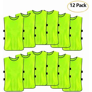 Fluorescent Green 12-Pack Jerseys Bibs Adult Football Scrimmag Fluorescent Green 12-Pack Jerseys Bibs Adult Football Scrimmag