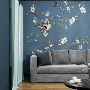 Superfresco Easy Birds & Blossom Blue Print To Order Fixed Size Mural Superfresco Easy Birds & Blossom Blue Print To Order Fixed Size Mural