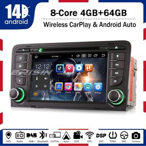 Erisin 8-Core 7\" Android 14 Car Stereo Gps For Audi A3 S3 Rs3 Rnse-Pu Carplay Dab+ 64gb Erisin 8-Core 7\" Android 14 Car Stereo Gps For Audi A3 S3 Rs3 Rnse-Pu Carplay Dab+ 64gb